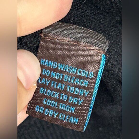 Toscano Black Merino Wool Mens Quarter Zip Sweater - Picture 5 of 6